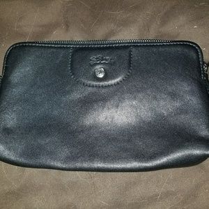 Longchamp Le Pliage Cuir leather clutch